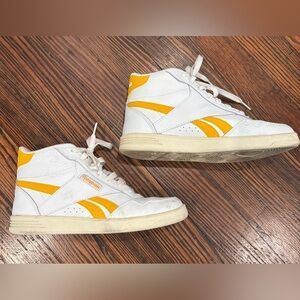 Reebok Vintage High tops White Yellow Women’s Sz 7 Sneakers